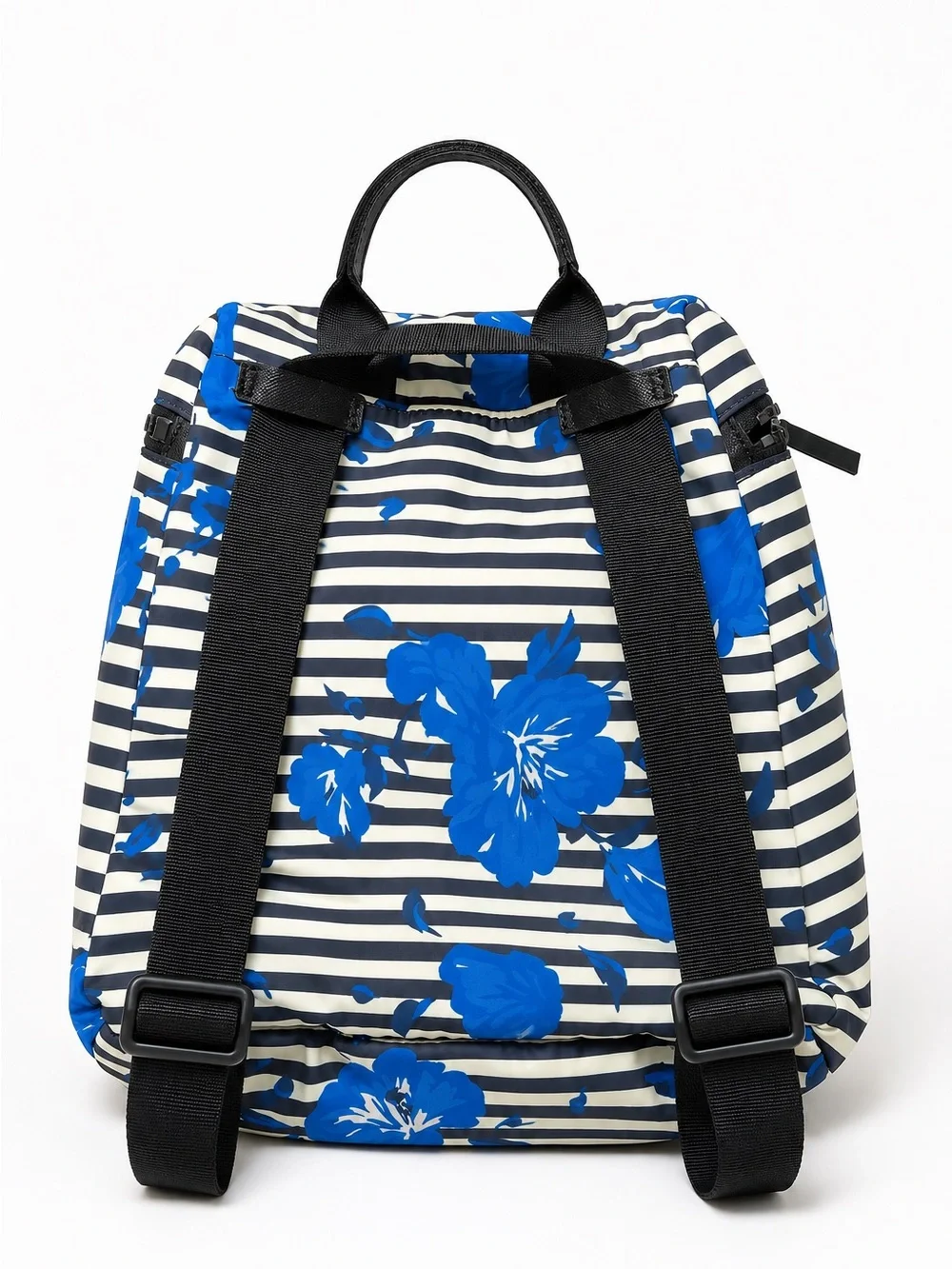 kate spade Navy Stripe Backpack with Bright Blue Floral Print